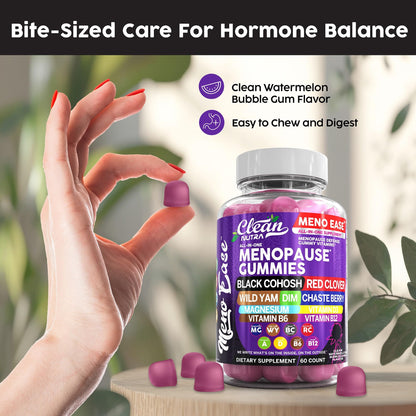 Meno Ease Menopause Gummies – Hormone Balance & Relief for Women | Clean Nutra