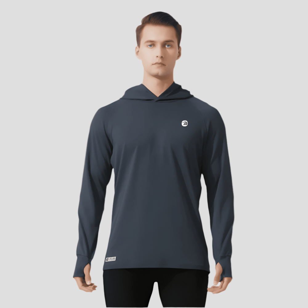 سترة رياضية بغطاء رأس مع عامل حماية من الشمس 100+