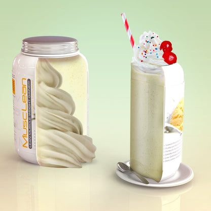 Metabolic Nutrition Musclean - Lean Keto Protein Shake & Meal Replacement, Vanilla Milkshake, 5 lb
