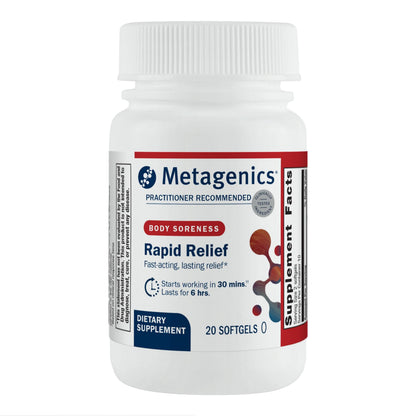 Metagenics Rapid Relief - Herbal Softgel with Turmeric & Boswellia | Fast, Drug-Free Comfort Support