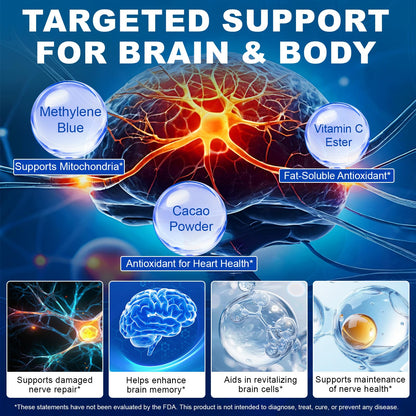 Methylene Blue Pharmaceutical Grade Supplement - 60 Capsules | Cognitive Support