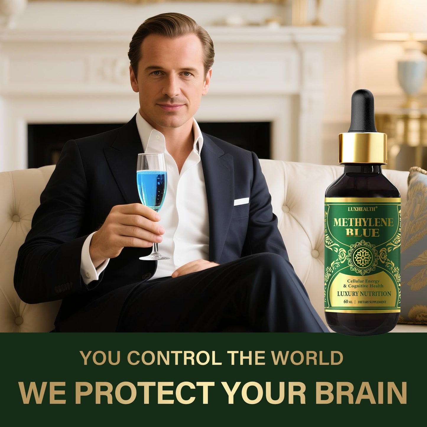 Methylene Blue Drops 1% - 2oz | Vegan & Non-GMO | Cellular & Cognitive Wellness
