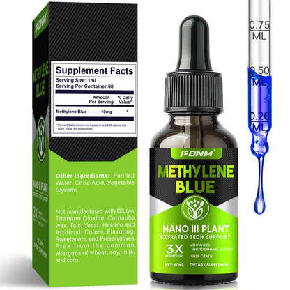 Methylene Blue Drops – 2 Fl oz, Pharmaceutical Grade, Brain Health & Focus