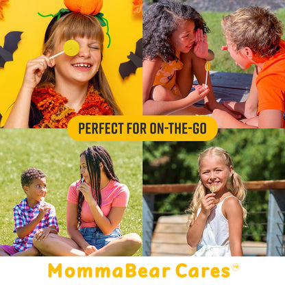 MommaBear Nausea & Motion Sickness Lollipops – Non-GMO Lemon & Ginger (10 Pack) for Kids 3+ & Pregnant Women