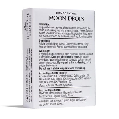 Moon Drops Sleep Aid Lozenges (3 Pack) – Homeopathic Vanilla, Coffea Cruda 12X, Vegan & Gluten-Free