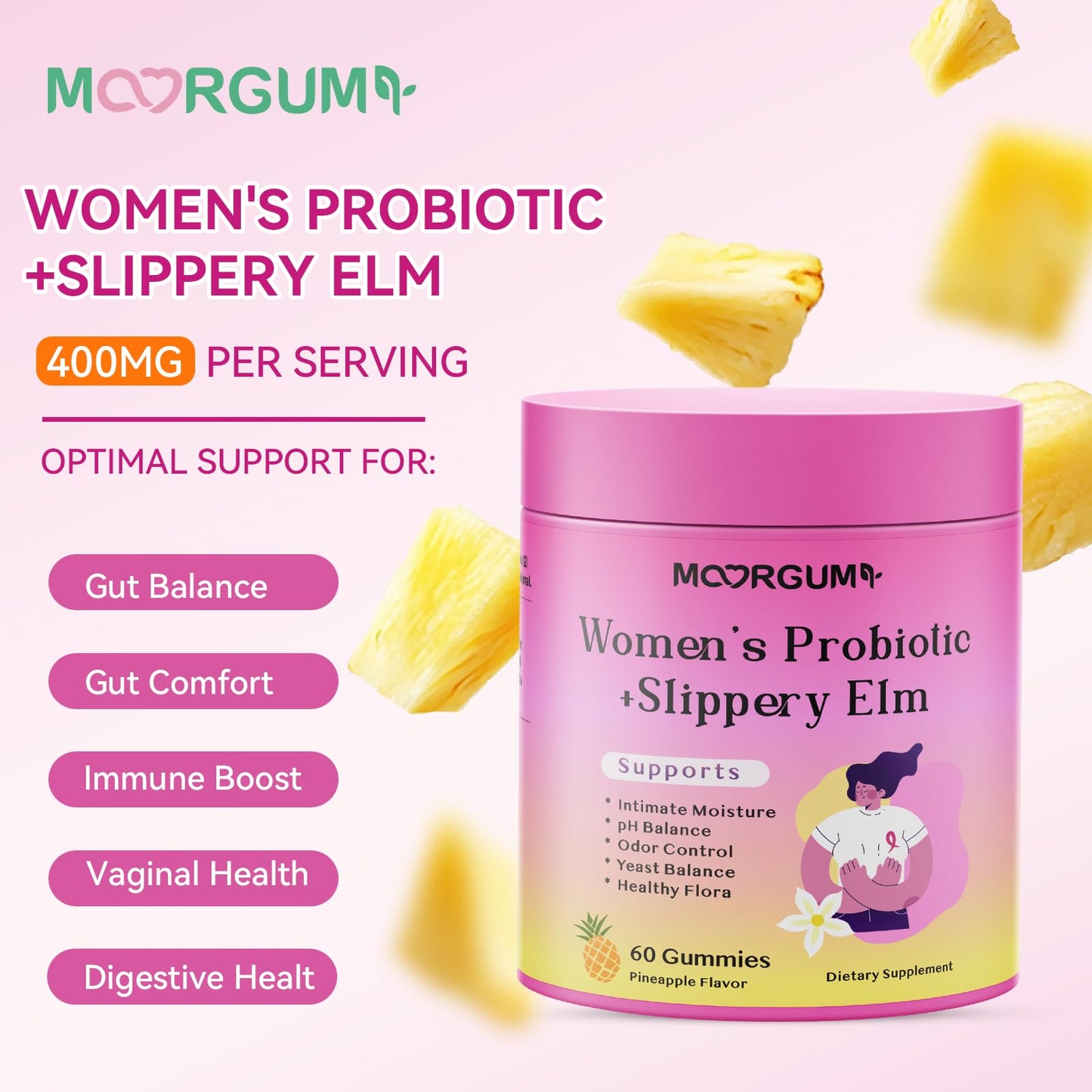 MOORGUMY Women's Probiotic Gummies – Gut Health & Intimate Support