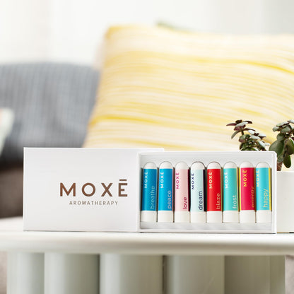 MOXE Nasal Inhaler Bundle — 8 Essential Oil Blends, Aromatherapy Sticks, Made in USA