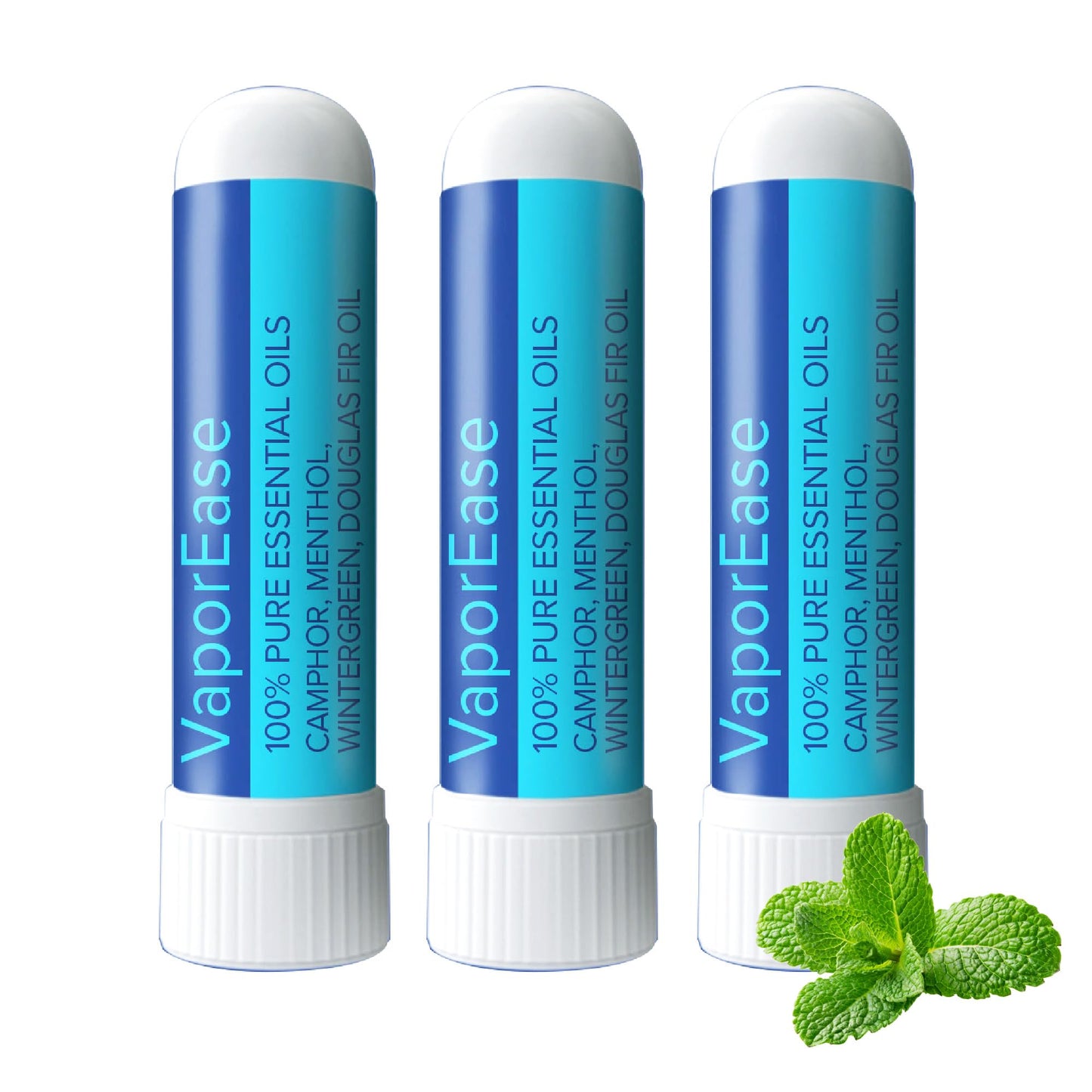 MOXE VaporEase Portable Nasal Inhaler – Non-Medicated, Menthol Scent, Made in USA (3 Pack)