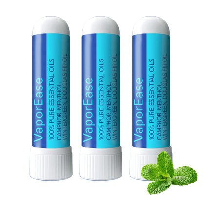 MOXE VaporEase Portable Nasal Inhaler – Non-Medicated, Menthol Scent, Made in USA (3 Pack)