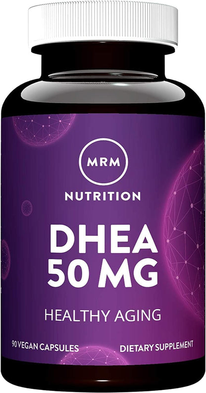 MRM Nutrition DHEA 50mg – Healthy Aging, Micronized for Absorption, Memory & Mood | HPLC Tested, Gluten-Free, Vegan, Non-GMO | 90 Servings