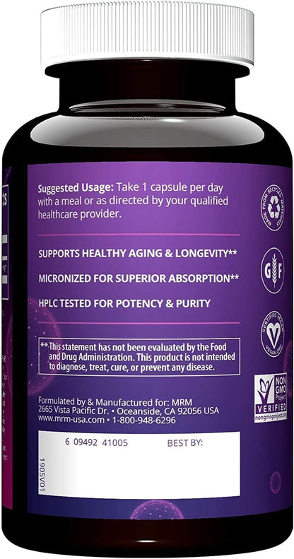 MRM Nutrition DHEA 50mg – Healthy Aging, Micronized for Absorption, Memory & Mood | HPLC Tested, Gluten-Free, Vegan, Non-GMO | 90 Servings