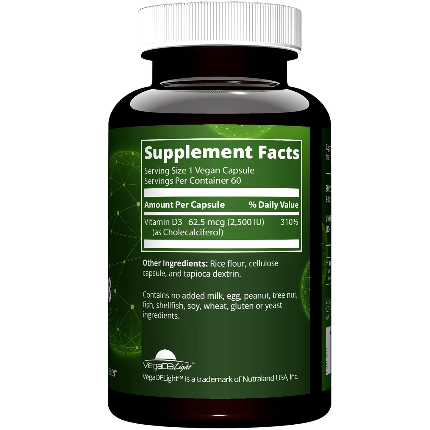 MRM Nutrition Vegan Vitamin D3 2,500 IU – Bone Health & Immune Support | Plant-Based from Lichens | 60 Servings
