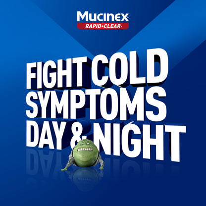 Mucinex Rapid+Clear Maximum Strength Day & Night Cold & Flu Medicine for Adults