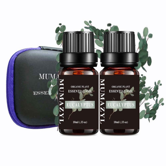 MUMAZYL Eucalyptus Essential Oil – 2x10ml Organic Pure Grade for Diffuser, Car, Candle Making, Humidifier