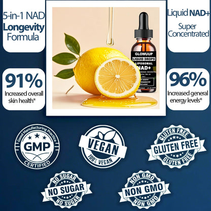 NAD+ Liposomal NR + Resveratrol 900mg | Energy & Longevity | GLOWUUP