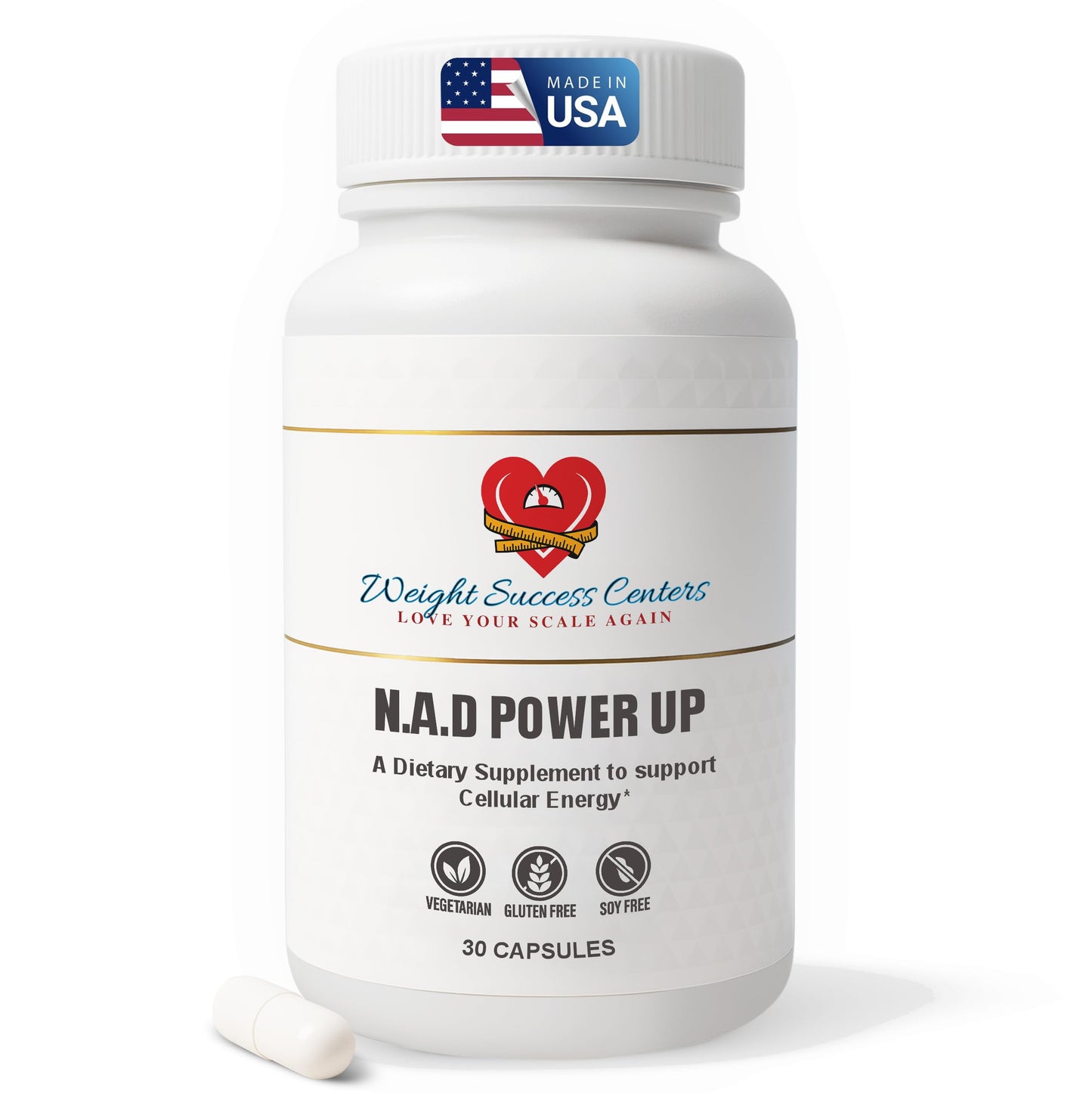 NAD+ Power Up Liposomal Supplement – High Potency for Cellular Energy & Healthy Aging – Vegan, Gluten-Free, Non-GMO – 30-Day Supply