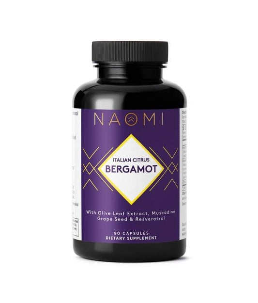 NAOMI Italian Citrus Bergamot 500mg + Resveratrol — 7 Polyphenols, 90-Day Supply