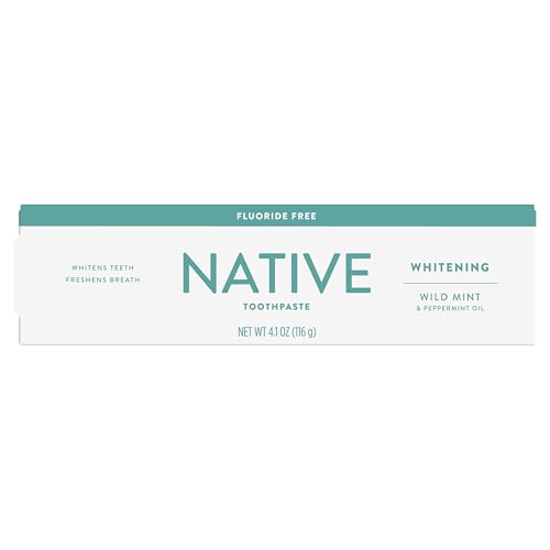 Native Fluoride-Free Whitening Toothpaste 4.1oz (3-Pack) – Wild Mint & Peppermint Oil