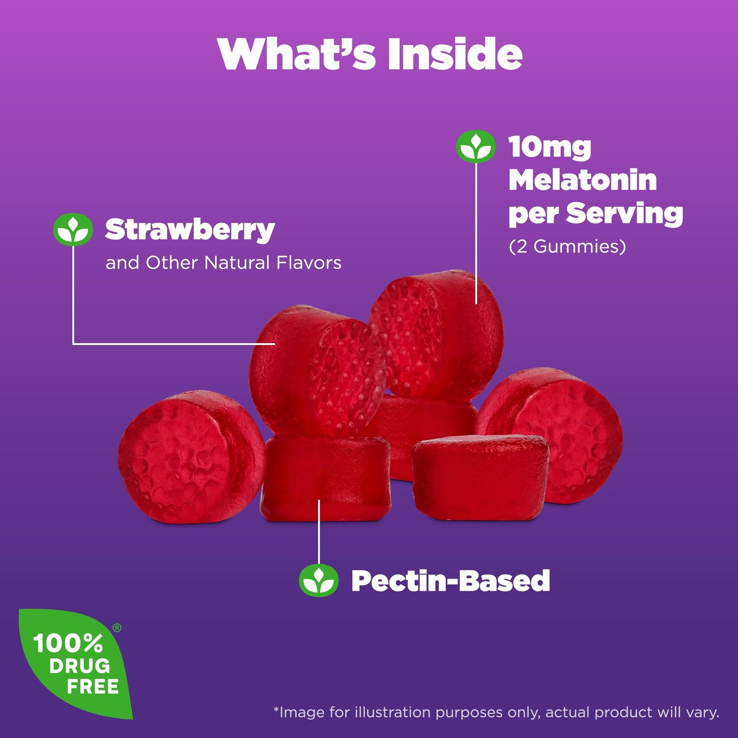 Natrol 10 mg Melatonin Gummies – Sleep Support for Adults, 140 Strawberry Gummies, 70-Day Supply