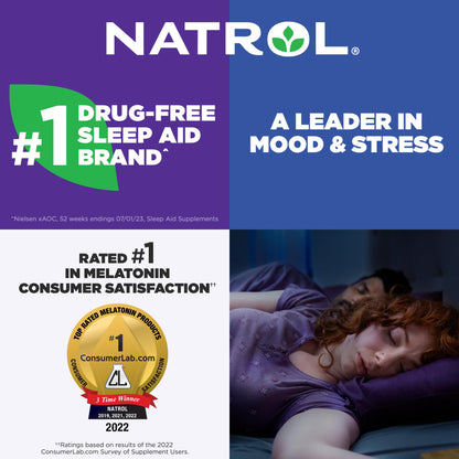 Natrol 10 mg Melatonin Gummies – Sleep Support for Adults, 140 Strawberry Gummies, 70-Day Supply