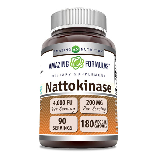 Amazing Formulas Nattokinase 100 mg Veggie Capsules – 2000 FU, Non-GMO, Gluten Free, Made in USA