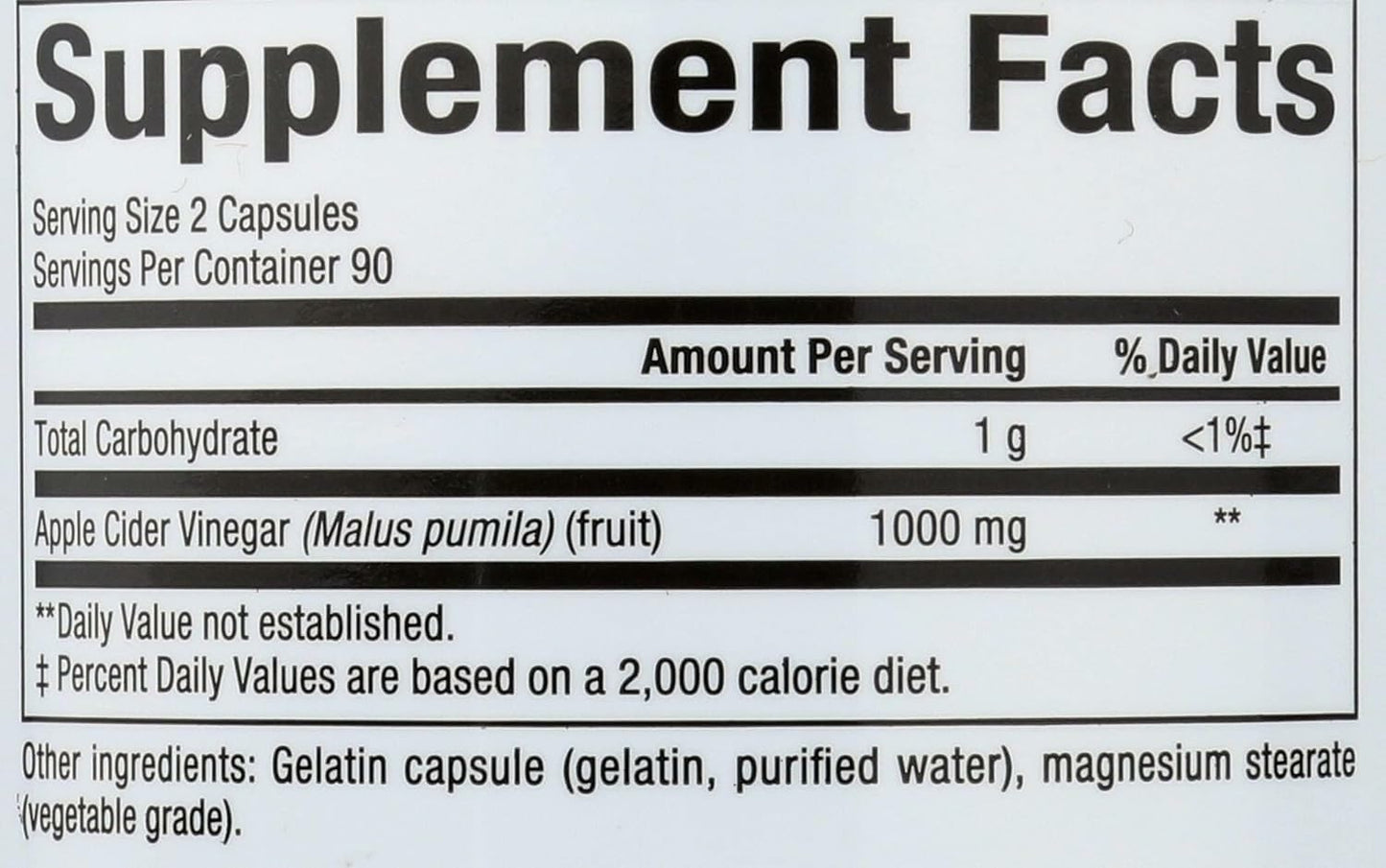 Natural Factors Apple Cider Vinegar Capsule – Supports Digestion & Weight Management | 180 capsules (90 servings)