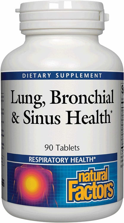 Natural Factors Lung, Bronchial & Sinus Health – Respiratory Support Supplement (90 Tablets)