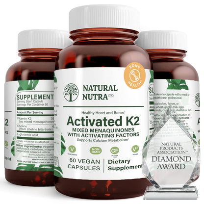 Natural Nutra Full Spectrum Vitamin K2 Supplement - 75 mcg, 60 Capsules