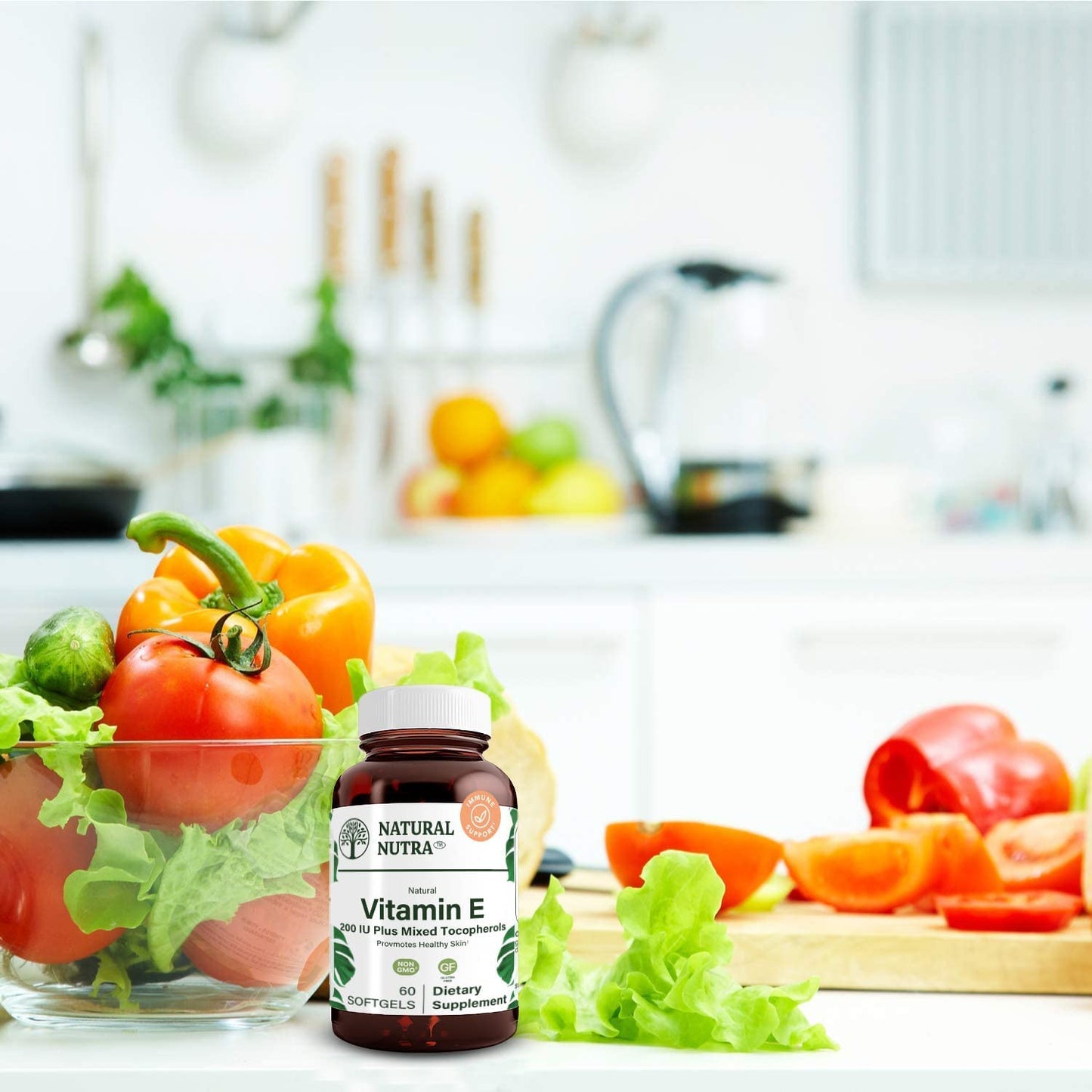 Natural Nutra Vitamin E 200 IU Softgels - Skin, Hair, Nails & Heart Health