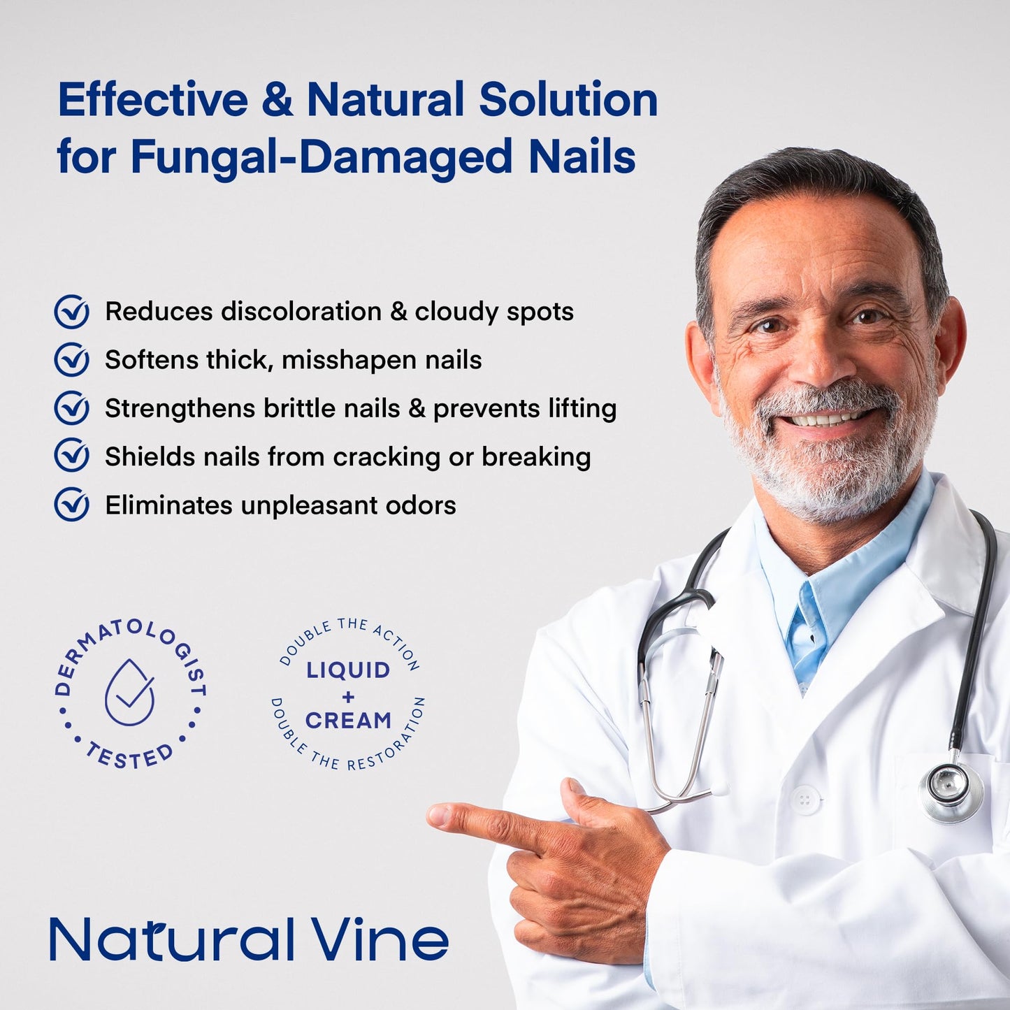 Natural Vine Toenail Fungus Treatment Kit | Patches, Liquid & Cream - Extra Strength