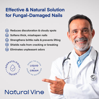 Natural Vine Toenail Fungus Treatment Kit | Patches, Liquid & Cream - Extra Strength