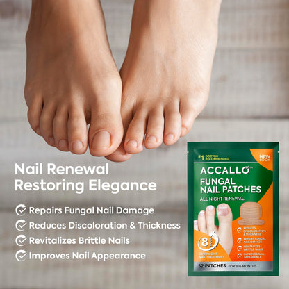 Natural Vine Toenail Fungus Patches — Extra Strength 1% Tolnaftate, 8-Hour Night Renewal | 32 Patches