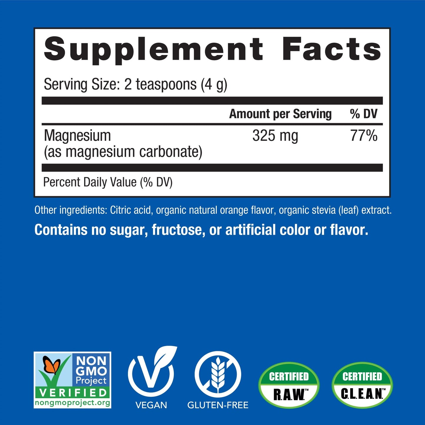 Natural Vitality CALM Magnesium Drink Mix – Orange, 8 oz | Gluten Free, Vegan, Non-GMO