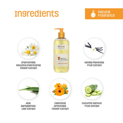 Nature's Baby 3-in-1 Shampoo/Body/Face Wash - Tear Free, No Sulfates - Vanilla Tangerine (16 oz, 2 Pack)