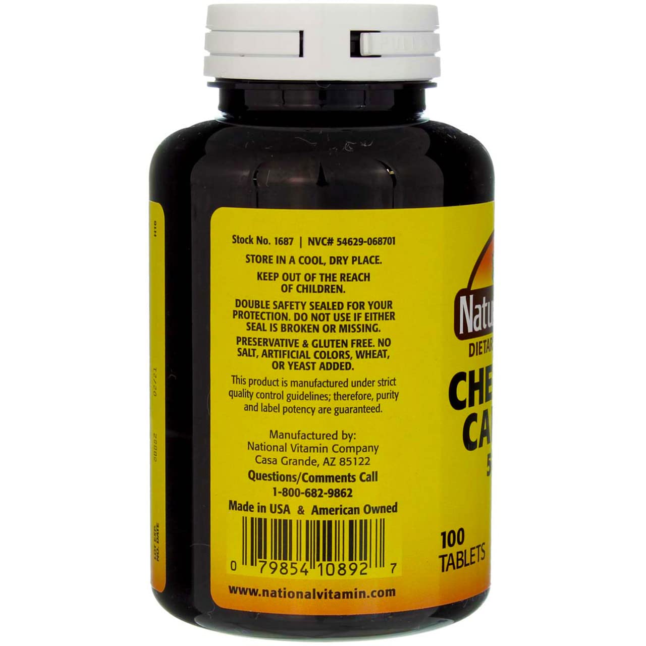 Nature's Blend Calcium Chewable Bavarian Cream 500 mg – 100 Tabs