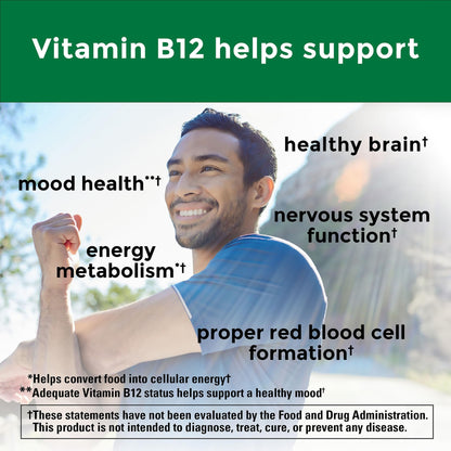 Nature Made Vitamin B12 1000 mcg Time Release Tablets – 75 Day Supply