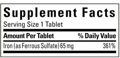 Nature Made Iron 65 mg | 325 mg Ferrous Sulfate | 365 Tablets