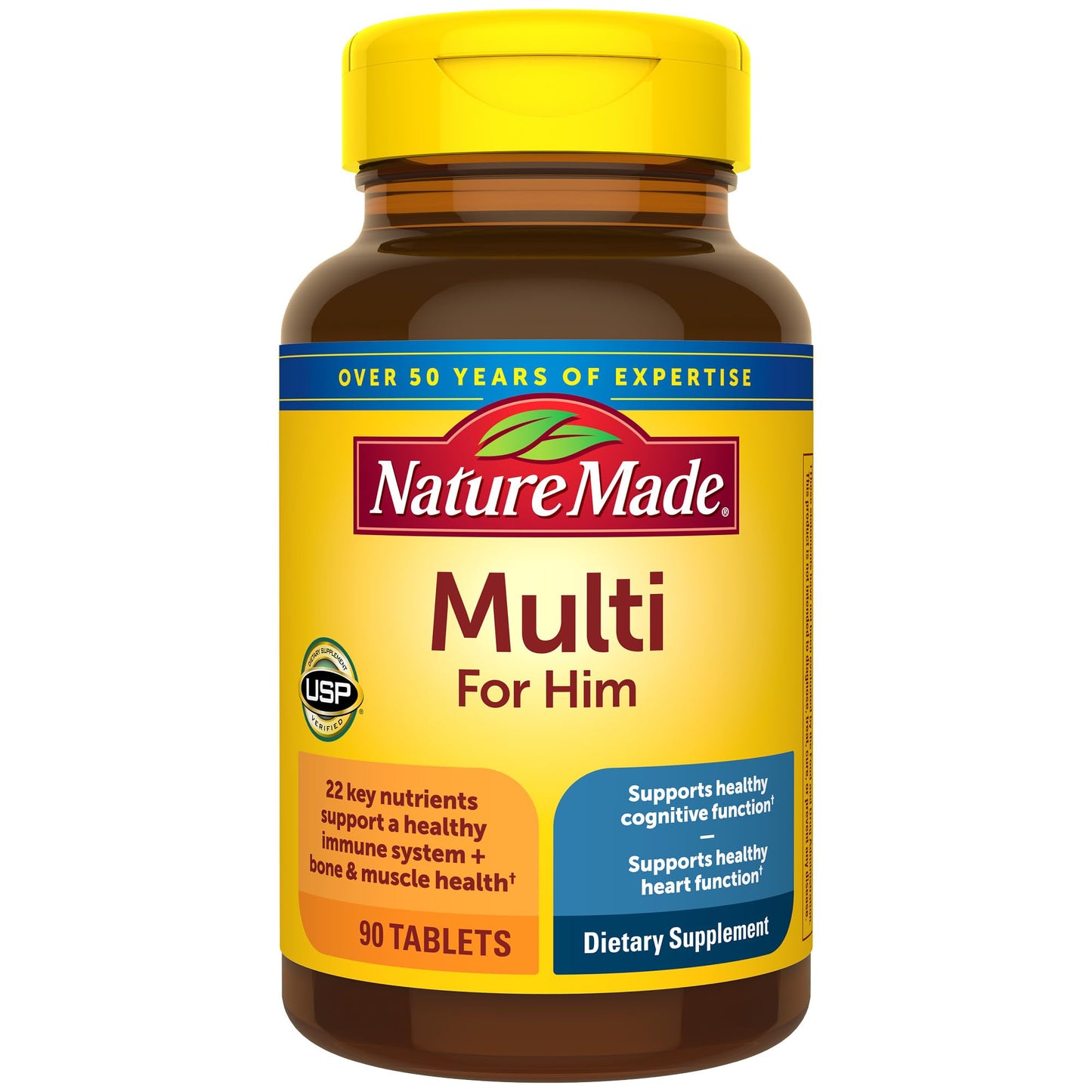 Nature Made Multivitamin For Him – No Iron, 90 Tablets, 90-Day Supply