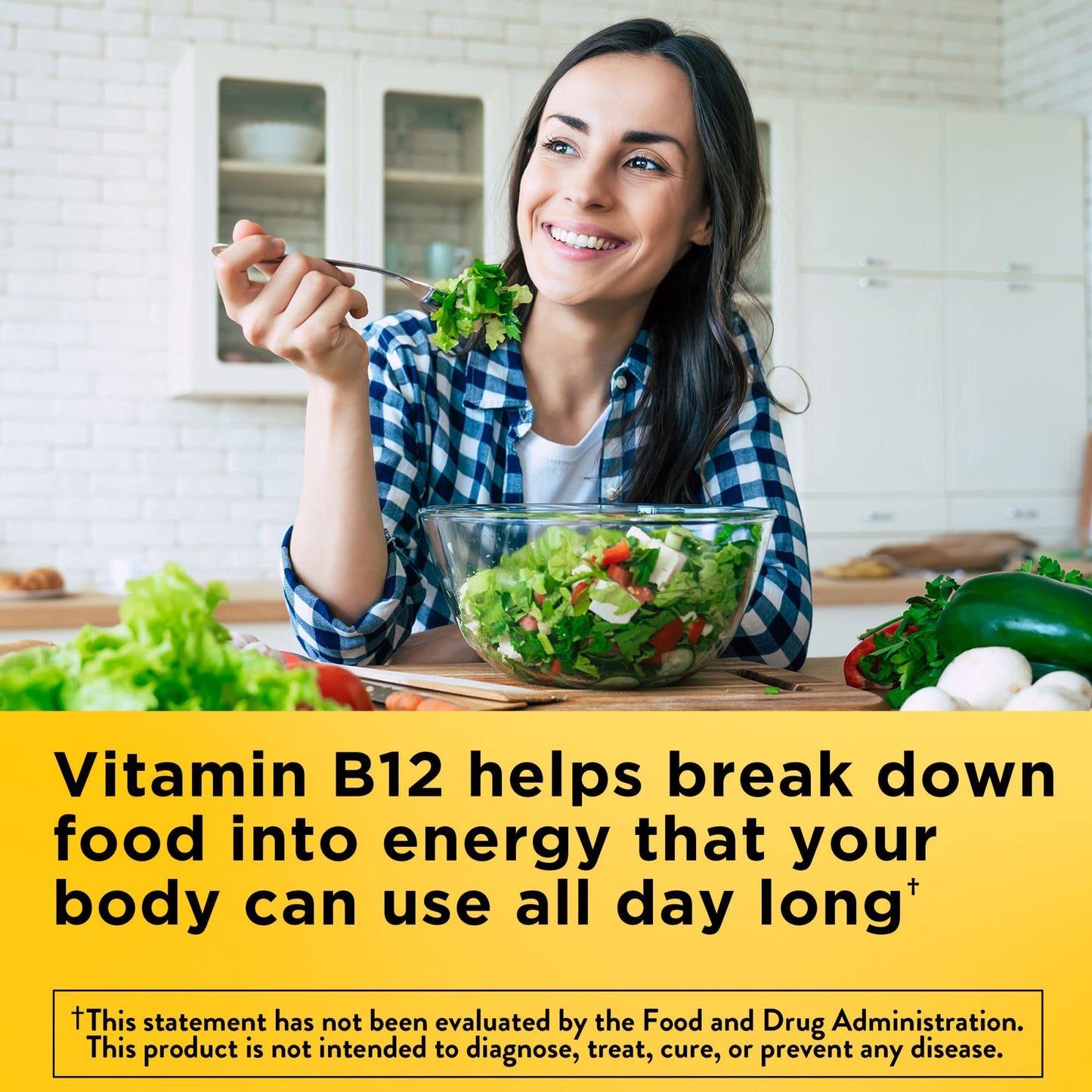Nature Made Vitamin B12 500 mcg Tablets – Energy Metabolism Support, 100 Count (100 Day Supply)