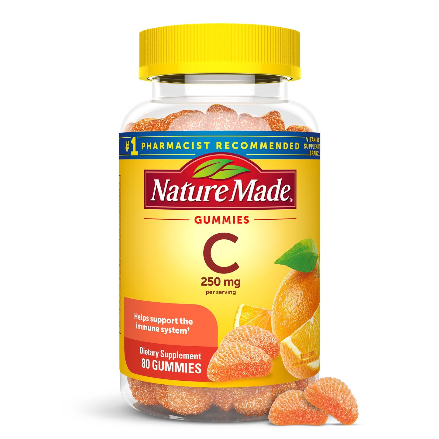 Nature Made Vitamin C 250 mg Gummies – Immune Support, 80 Count