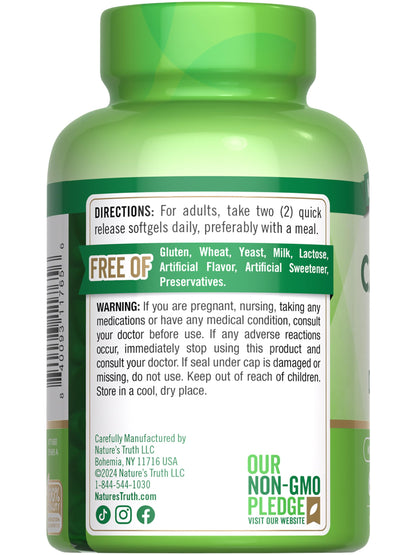 Nature's Truth Calcium 1200mg with Vitamin D3 (5000 IU) - 60 Softgels per Bottle | Pack of 2 | Non-GMO & Gluten Free