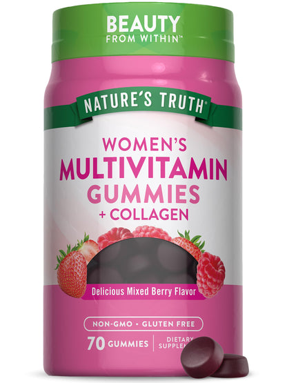 Nature's Truth Women's Multivitamin Gummies with Collagen & Biotin - 70 Count (Non-GMO, Gluten Free)