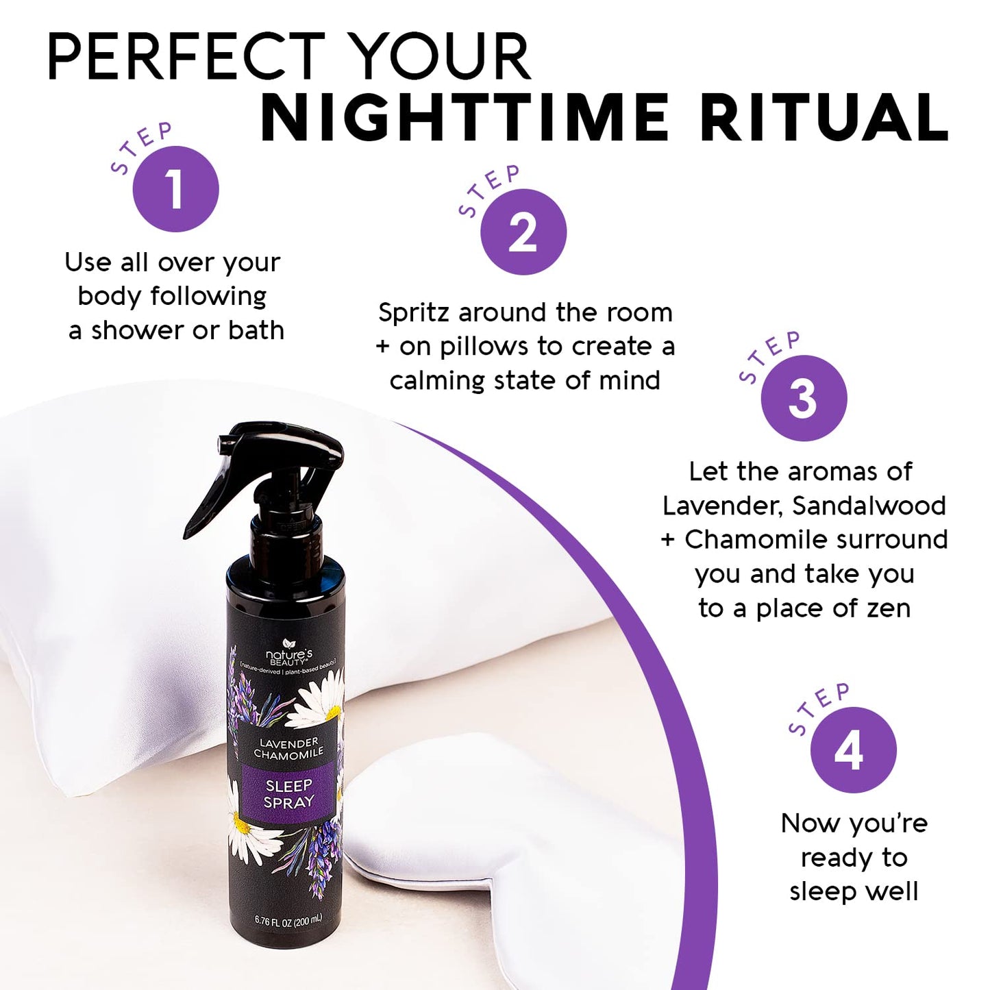 Nature's Beauty Lavender Chamomile Sleep Spray Multi-Pack – 2 Pack