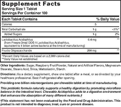 Nature's Blend Acidophilus Probiotic Supplement - 100 High Potency Capsules | Digestive Health & Gut Flora Balance