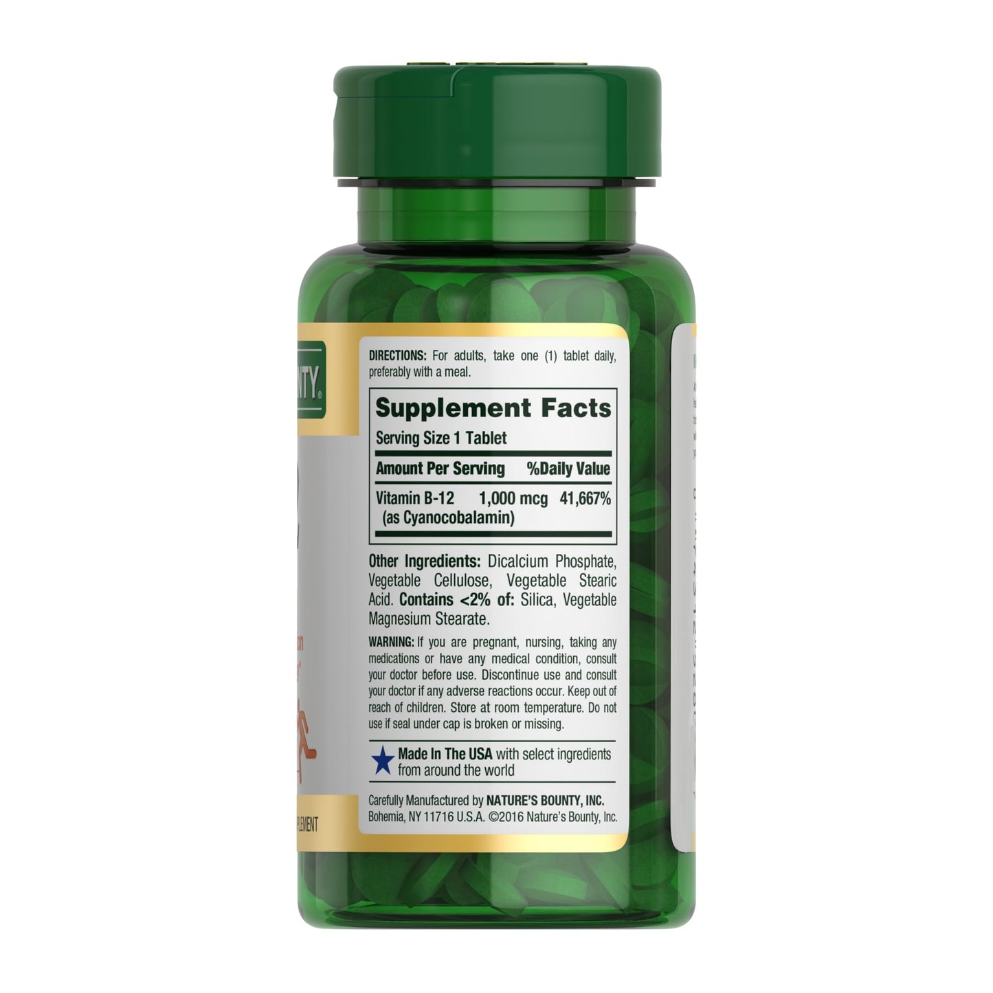 Nature's Bounty Vitamin B12 1000 mcg – Supports Energy Metabolism, 200 Count