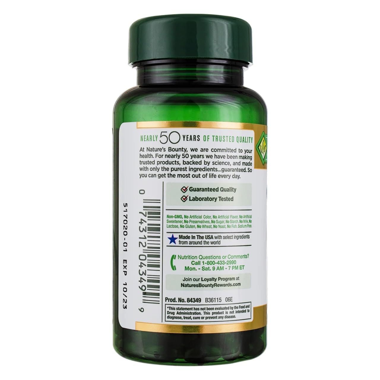 Nature's Bounty Cranberry Fruit Softgels 4200mg + Vitamin C, 100 Count