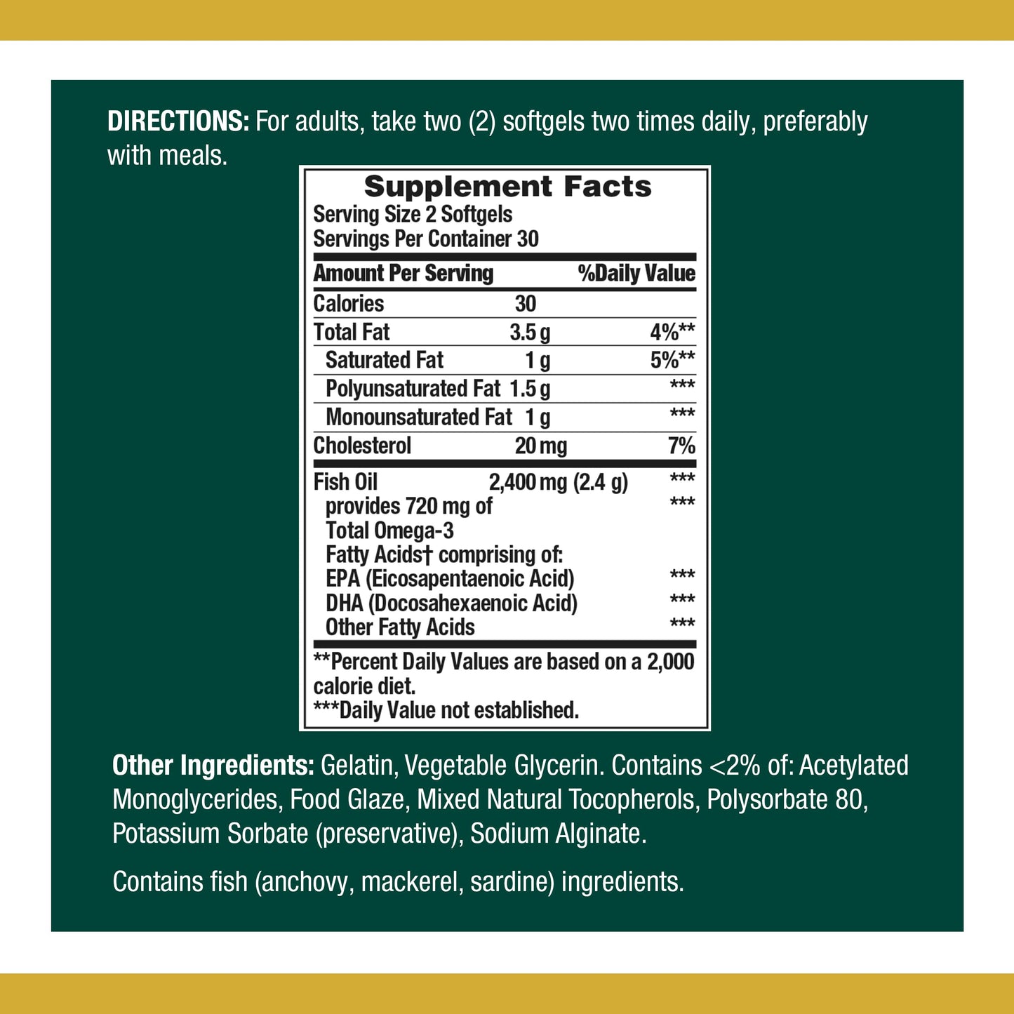 Nature's Bounty Fish Oil 1200 mg Omega-3 Softgels | Supports Heart Health