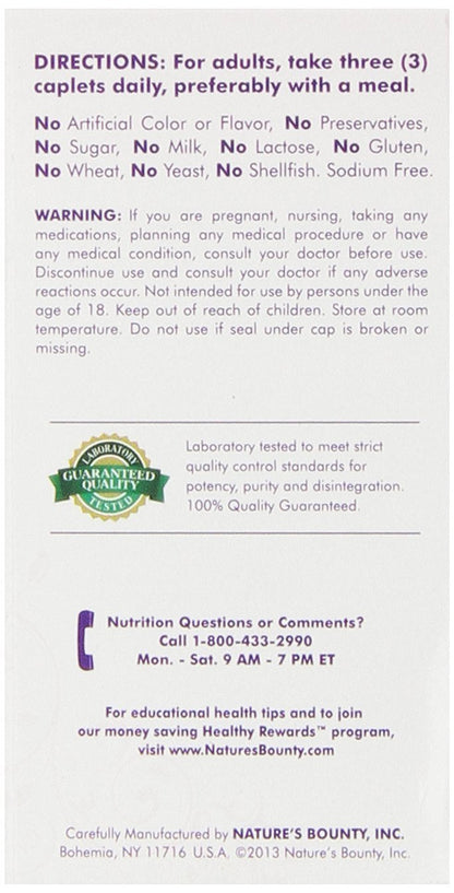 Nature's Bounty Optimal Solutions Hair, Skin & Nails Formula - 120 Coated Caplets (2 x 60 Count)
