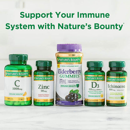 Nature's Bounty Vitamin C + Zinc – Immune Support Supplement, 60 Tablets