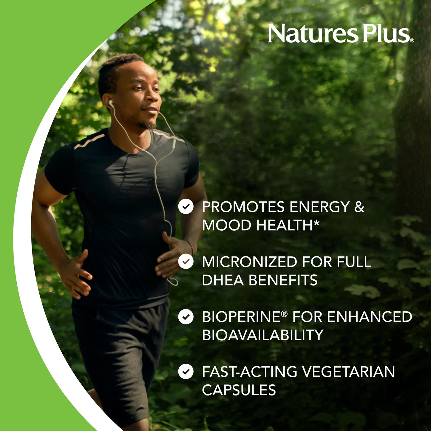 Natures Plus DHEA-10 with Bioperine - 10 mg, 90 Vegetarian Capsules (Gluten-Free)